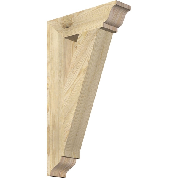 Ekena Millwork Traditional Traditional Rough Sawn Bracket, Douglas Fir, 4"W x 16"D x 28"H BKT04X16X28TRA01RDF - main